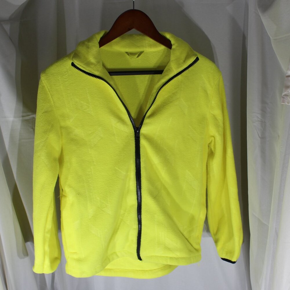 Hawke & Co. Neon Yellow Full Zip Lightweight Jacket - Size Youth 10/12